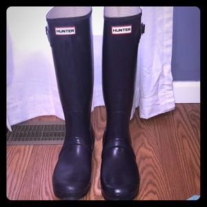 Plum Hunter Boots size 10